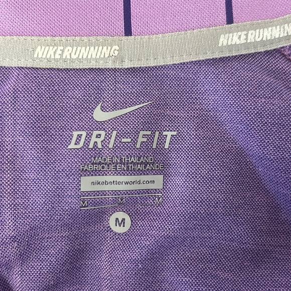 Nike Running DriFit purple long sleeve quarter zip running shirt women’s size M - Picture 3 of 12